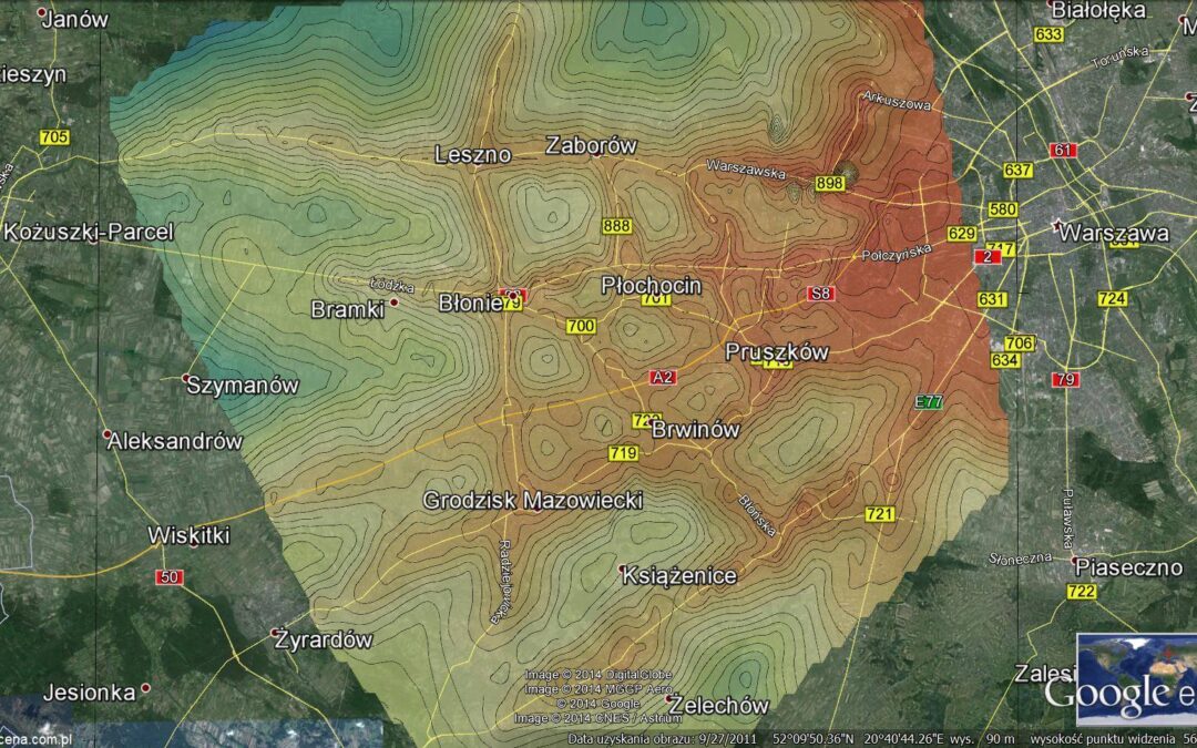 Pierwsze mapy wartości nieruchomości komercyjnych w regionie warszawskim