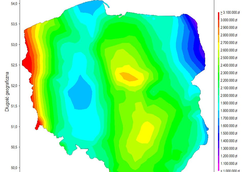Ogólnopolski rozkład wartości stacji benzynowych