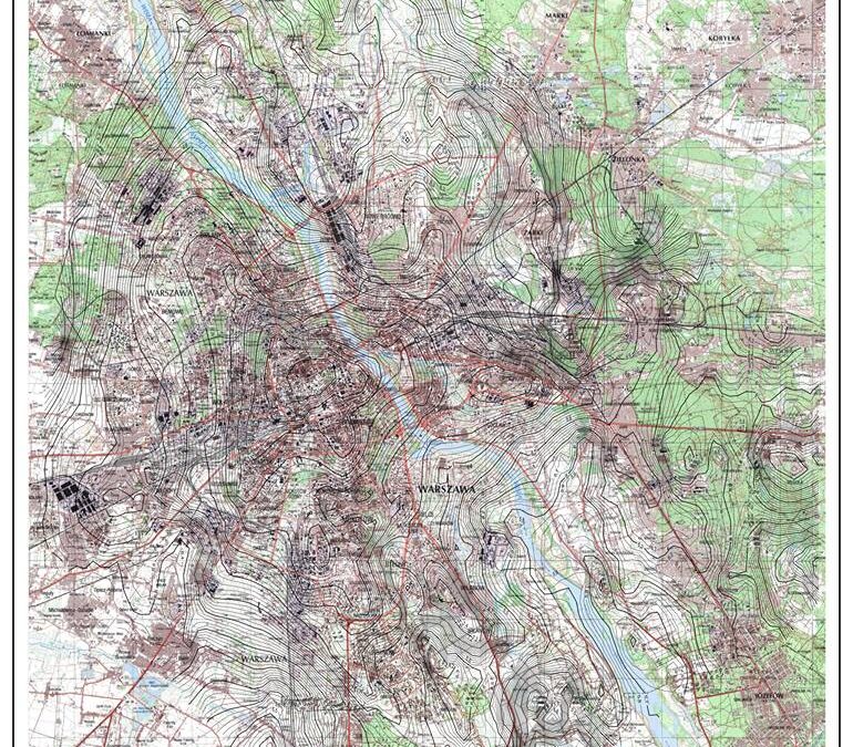 Nowa wersja mapy cen gruntów niezabudowanych w Warszawie z izoliniami cen i podkładem topograficznym