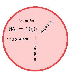 Współczynnik kształtu dla koła - 10,0 Współczynnik kształtu dla koła - 10,0