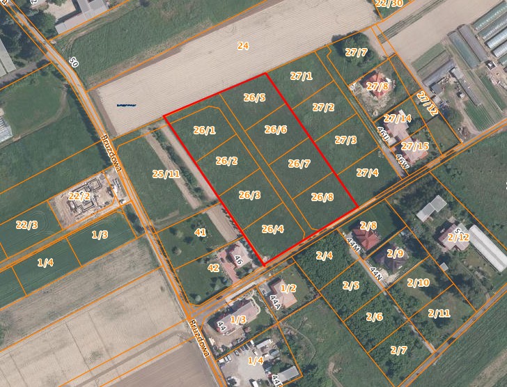 Stan przykładowej nieruchomości po podziale Stan przykładowej nieruchomości po podziale